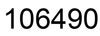 Number 106490 black image