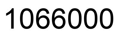 Number 1066000 black image