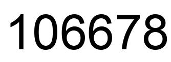 Number 106678 black image