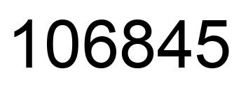 Number 106845 black image