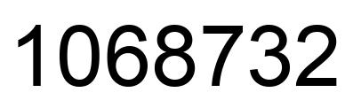 Number 1068732 black image