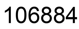 Number 106884 black image