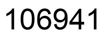 Number 106941 black image