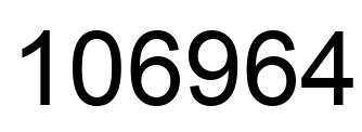 Number 106964 black image