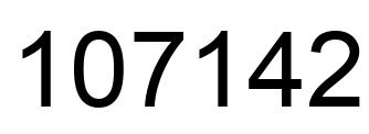 Número 107142 imagen negro