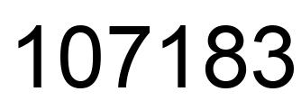 Number 107183 black image