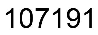 Number 107191 black image