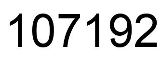 Number 107192 black image