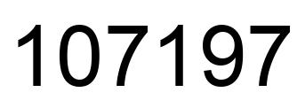 Number 107197 black image