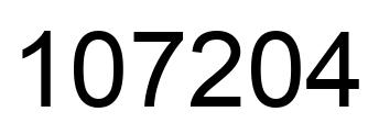 Number 107204 black image