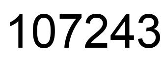 Number 107243 black image