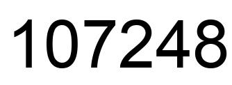 Number 107248 black image