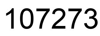 Number 107273 black image