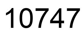 Número 10747 imagen negro