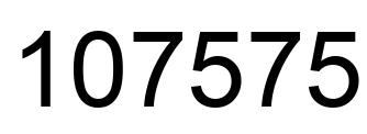 Número 107575 imagen negro
