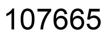 Número 107665 imagen negro