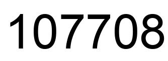 Number 107708 black image