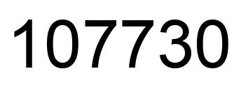 Number 107730 black image