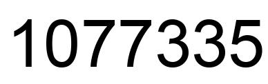 Number 1077335 black image
