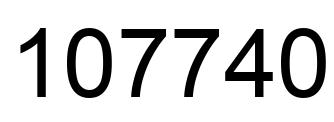 Number 107740 black image