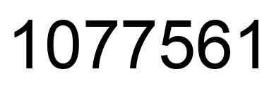 Number 1077561 black image