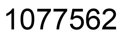 Number 1077562 black image
