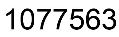 Number 1077563 black image