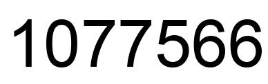 Number 1077566 black image