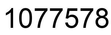 Number 1077578 black image