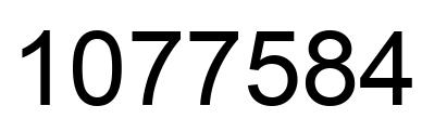 Number 1077584 black image