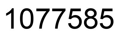 Number 1077585 black image