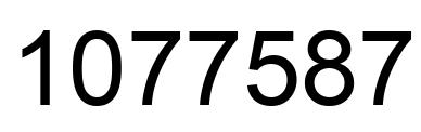 Number 1077587 black image