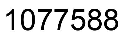 Number 1077588 black image