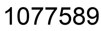 Number 1077589 black image