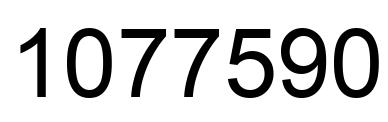 Number 1077590 black image