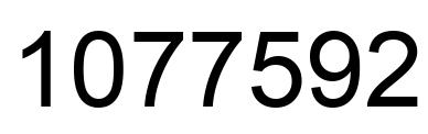 Number 1077592 black image