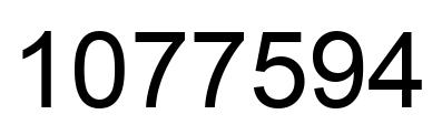 Number 1077594 black image