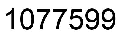 Number 1077599 black image