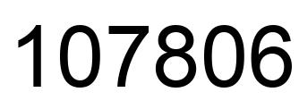 Number 107806 black image