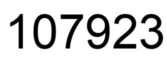 Number 107923 black image