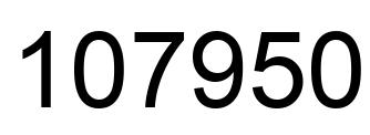 Number 107950 black image