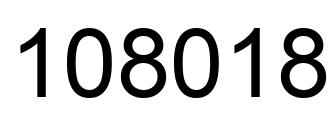 Number 108018 black image