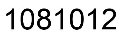 Número 1081012 imagen negro