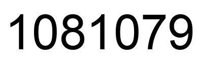 Number 1081079 black image