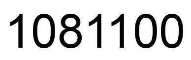 Número 1081100 imagen negro