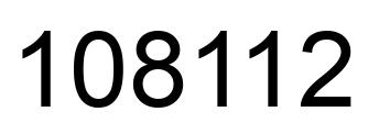 Number 108112 black image