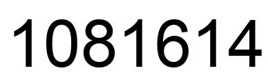 Número 1081614 imagen negro