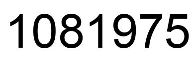 Number 1081975 black image