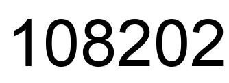 Number 108202 black image