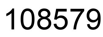 Número 108579 imagen negro